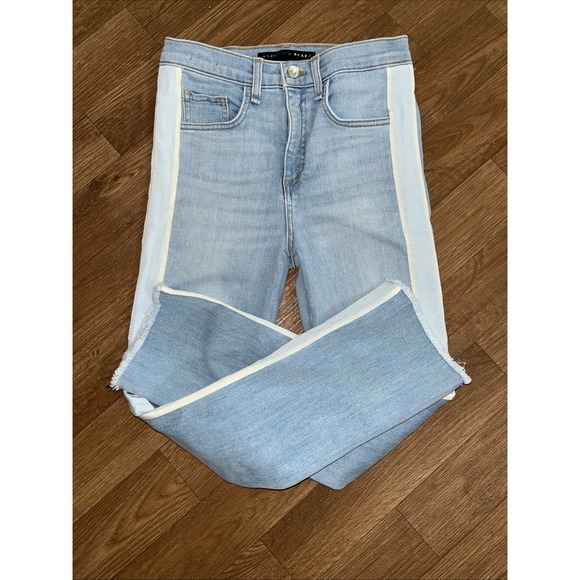 Veronica Beard Jeans 25 Carly Kick Flare Blue High Rise Tuxedo Racer Stripe USA - Picture 4 of 10